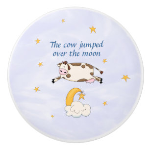 Hey Diddle Diddle - The Cow Jumped Over the Moon Ceramic Knob