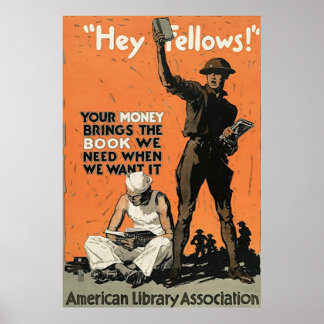 "Hey Fellows!" ~ Vintage World War 1. Poster