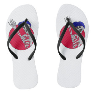 Hey Friends Cool and Funny Skeleton Jandals