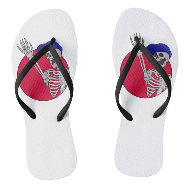 Hey Friends Cool and Funny Skeleton Jandals (Footbed)