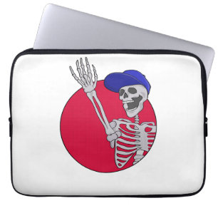 Hey Friends Cool and Funny Skeleton Laptop Sleeve