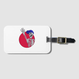 Hey Friends Cool and Funny Skeleton Luggage Tag