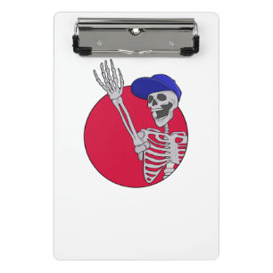 Hey Friends Cool and Funny Skeleton Mini Clipboard