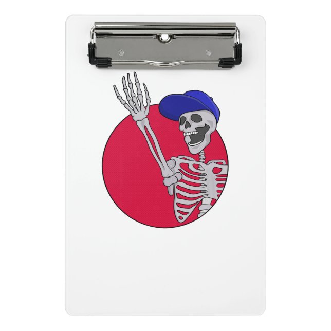 Hey Friends Cool and Funny Skeleton Mini Clipboard (Front)