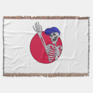 Hey Friends Cool and Funny Skeleton Throw Blanket