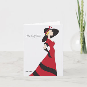 Hey Girlfriend Blank Note Card 