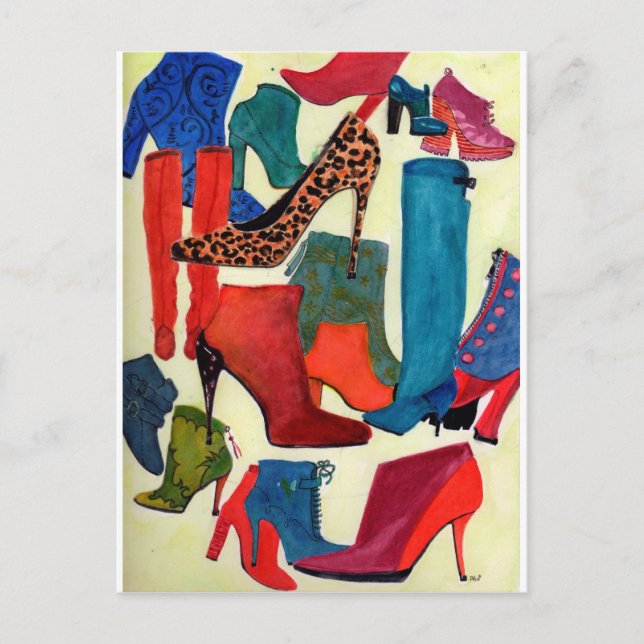 Hey Girls, need a new pair? - Fashion illustration Postcard (Front)