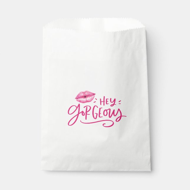 Hey Gorgeous Product Packaging Favour Bags (Front)