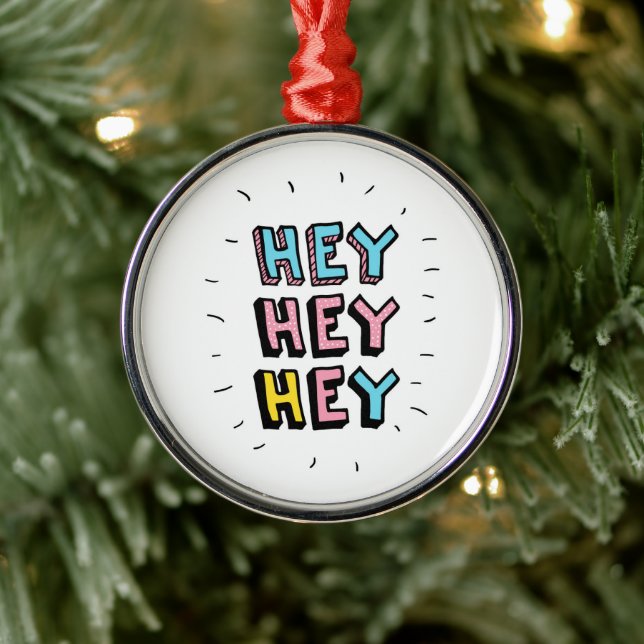 Hey Hey Hey Metal Tree Decoration (Tree)