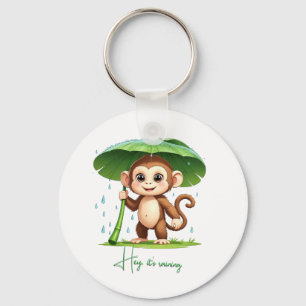 Hey' It's Raining Key Ring