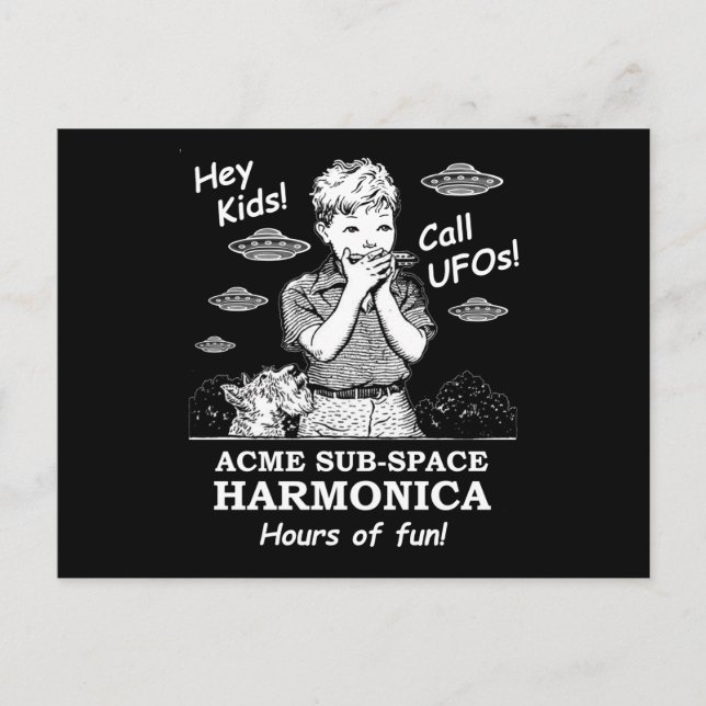 Hey Kids! Call UFOs! Postcard (Front)