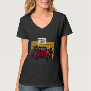 Hey Look A Menu Camping Camper Retro Vintage Funny T-Shirt