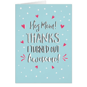 Hey mum thanks Mother's Day Card