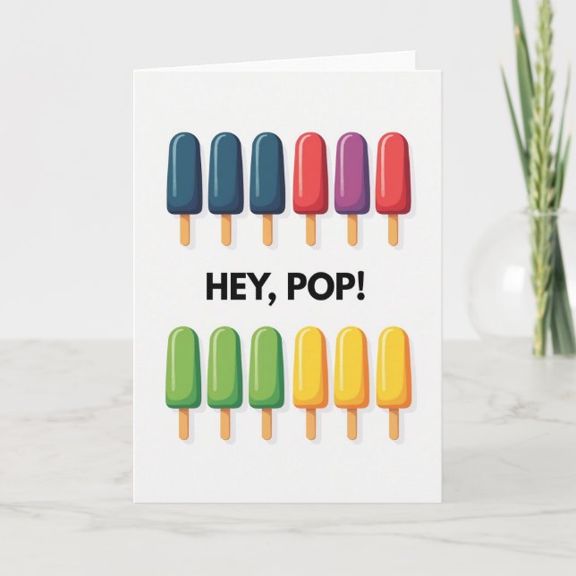 Hey Pop Frozen Sticks Card (Front)