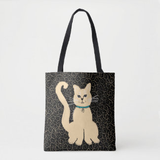 Hey Pretty Kitty Designer Tote by Julie Everhart Bag