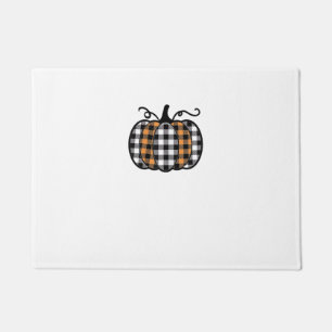 Hey Pumpkin Buffalo Plaid for Fall Autumn Thanksgi Doormat