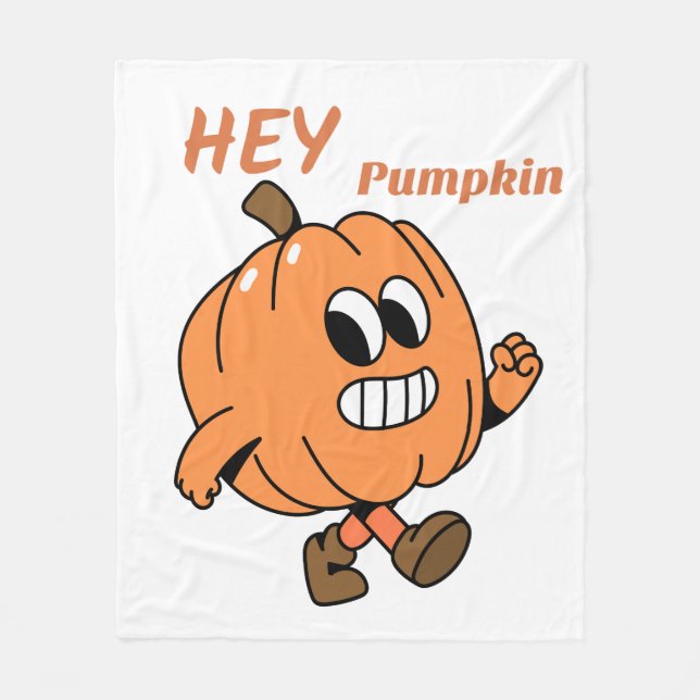Hey Pumpkin  Fleece Blanket (Front)
