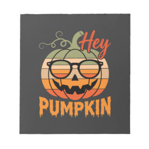 Hey Pumpkin Retro Halloween Sunglasses Notepad