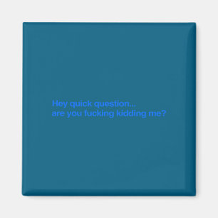 Hey Quick Question Are You Fcking Kidding Me Funny Magnet