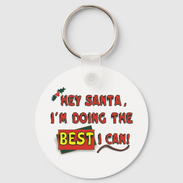 Hey Santa! Key Ring (Front)