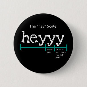 Hey Scale Heyyy Funny 6 Cm Round Badge