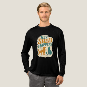 Hey, Shed Happens: Pet Hair Humour Tri-Blend Shirt