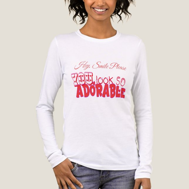 Hey smile please Tri-Blend shirt (Front)