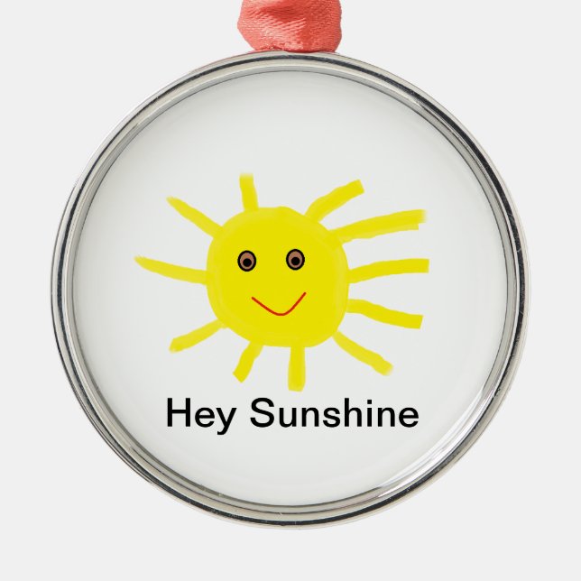 Hey Sunshine Metal Tree Decoration (Front)