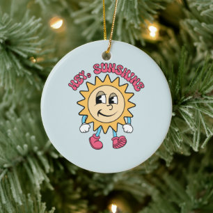 Hey, Sunshine - Summer Vibes Ceramic Tree Decoration