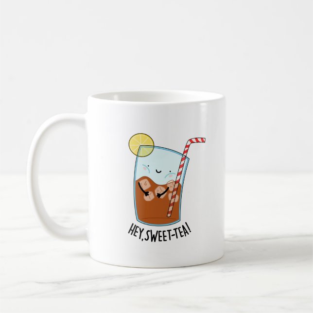 Hey Swee-Tea Funny Sweet Tea Pun  Coffee Mug (Left)