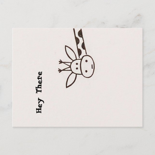 Hey There Giraffe Postcard (Front)