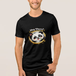 Hey There Panda Men's T-Shirt Tri-Blend Shirt
