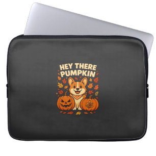 Hey There Pumpkin Corgi Halloween Pumpkins Autumn Laptop Sleeve