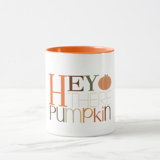 'Hey There Pumpkin!' - Halloween Mug (Center)