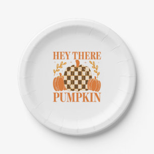 Hey There Pumpkin Paper Plate