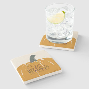 Hey There Pumpkin Personalised Fall Stone Coaster