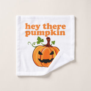 hey there pumpkin washcloth wash cloth