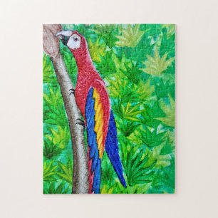 Hey, There’s a Scarlet Macaw in That Tree!  Jigsaw Puzzle