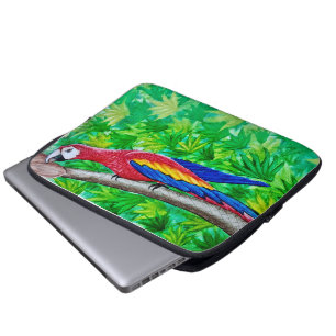 Hey, There’s a Scarlet Macaw in That Tree! Laptop Sleeve