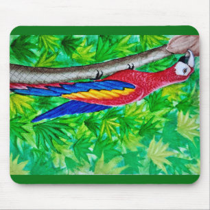 Hey, There’s a Scarlet Macaw in That Tree! Mouse Pad