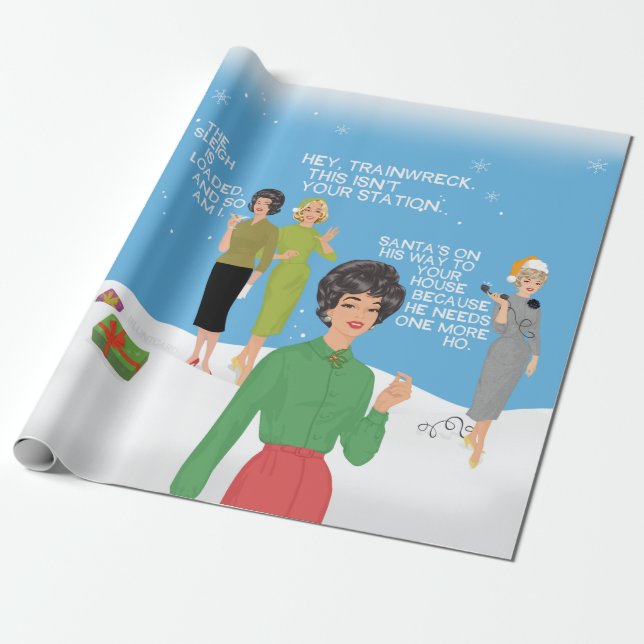 Hey train wreck, this isn't your station. wrapping paper (Unrolled)