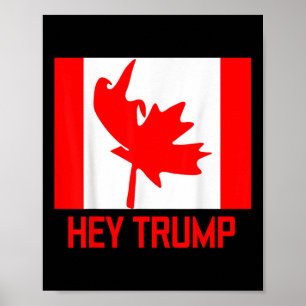 Hey Trump Canada Canadians For Trump Funny Design  Poster