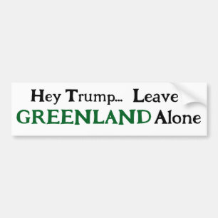 Hey Trump, Leave Greenland  Alone  Bumper Sticker
