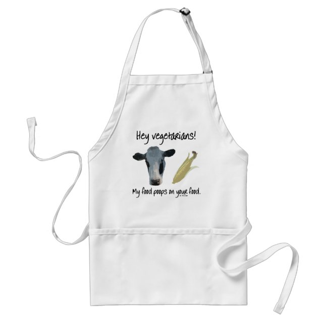 Hey Vegetarians! Standard Apron (Front)