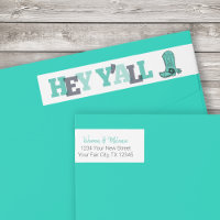 Hey Y'All - Texas Wraparound Address Label