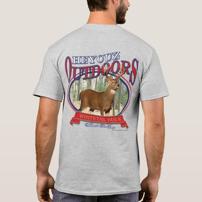 HeyCuz Outdoors Whitetail Buck T-Shirt (Back)