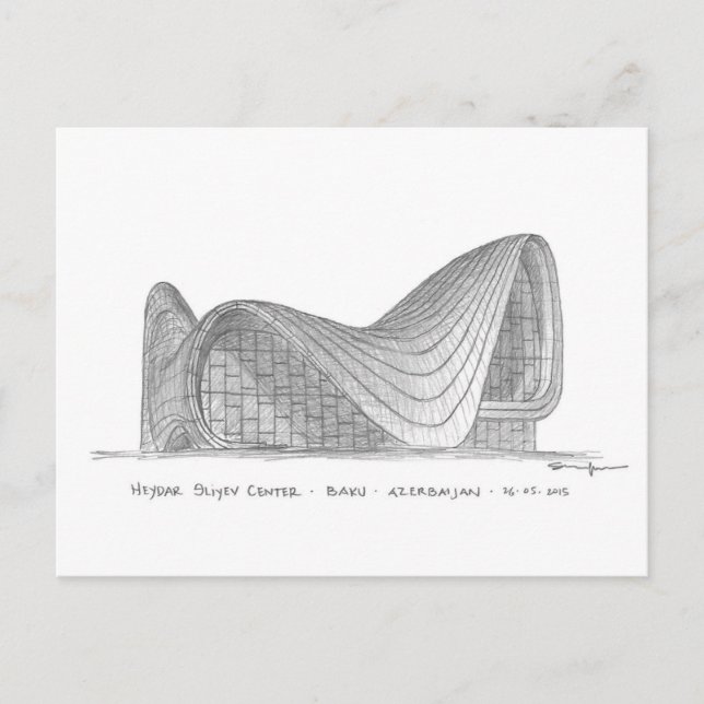 Heydar Aliyev Centre, Baku, Azerbaijan Postcard (Front)