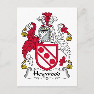 Heywood Family Crest Postcard