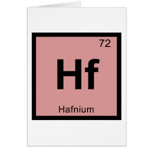 Hf - Hafnium Chemistry Periodic Table Symbol