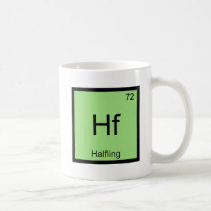 Hf - Halfling Funny Chemistry Element Symbol Tee Coffee Mug